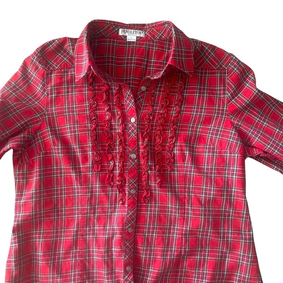 Pendleton Shirt Women's Size Large Plaid Button Up - Picture 10 of 11